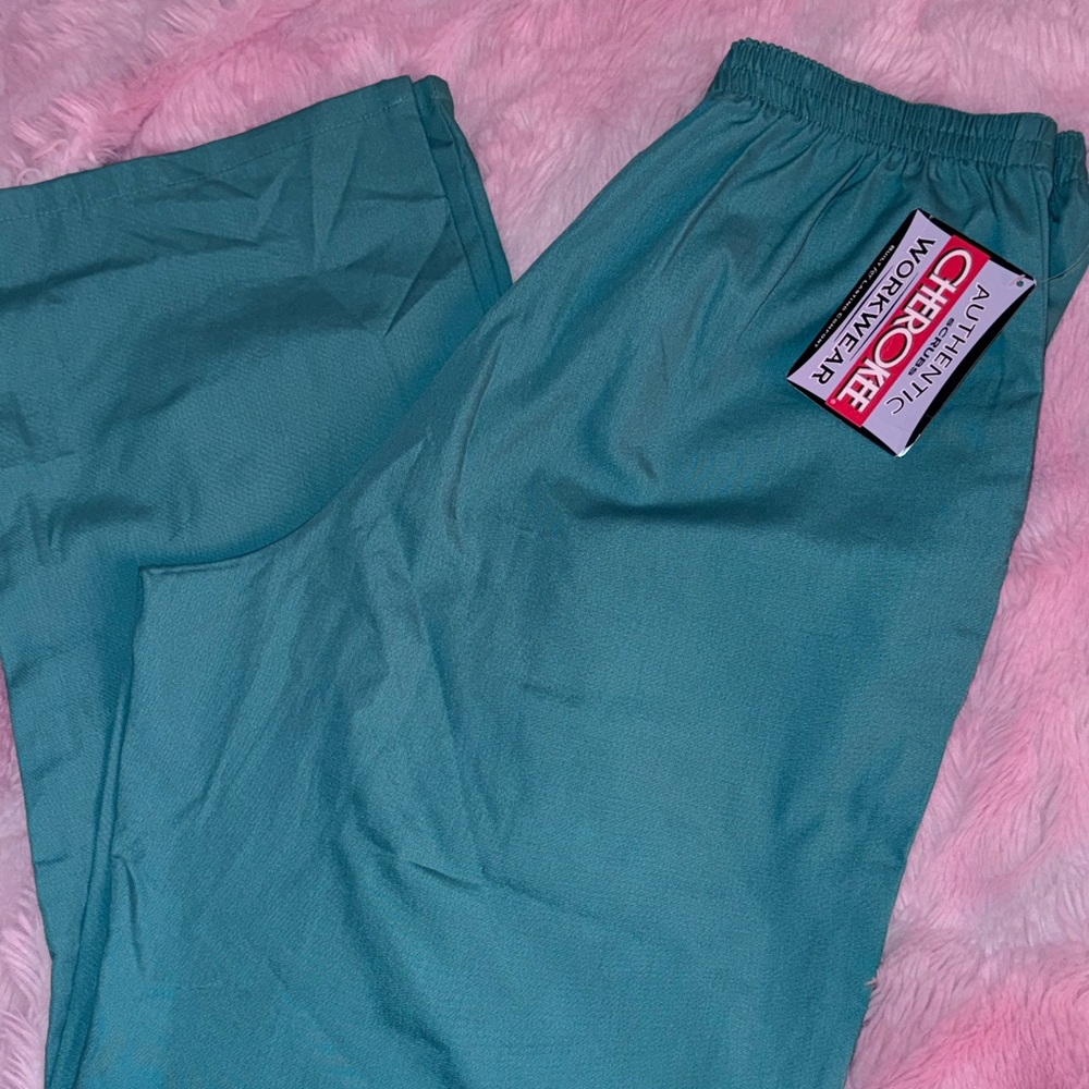 Cherokee Teal Scrub Pants